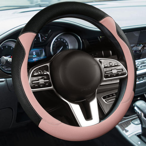 Cute Steering Wheel Cover for Women Girl, Breathable, Anti-Slip, Odourless Car Interior, Soft PU Leather Universal Car Accessory for Diverse Cars?...
