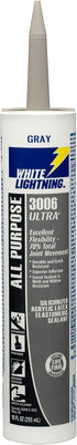 White Lightning W11004010 3006 Ultra All Purpose Elastomeric Sealant, Gray, 10 fl. oz....