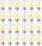 ALAMPEVER LED String Light Bulbs,E26 Bulb for Outdoor String Lights bulb,24 PACK Waterproof S14 Replacement LED Bulbs?5W,2200K Warm White?Non-Dimm...