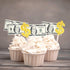 250gsm Cardstock 24pcs 100 Dollar Bill Cupcake Toppers Dollar Sign Cupcake Toppers Money Themed Decors for Birthday Anniversary Wedding Bridal Sho...