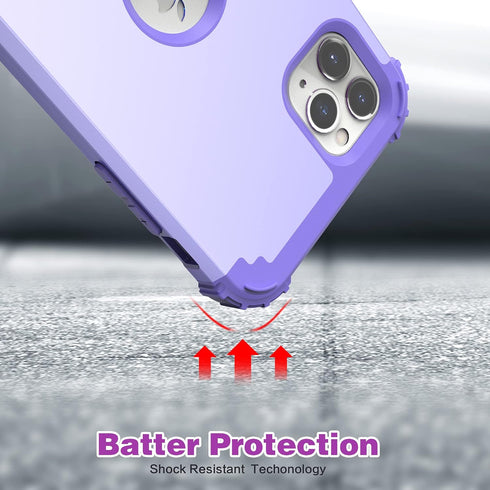 IDweel for iPhone 11 Pro Max Case with Tempered Glass, Hybrid 3 in 1 Shockproof Slim Heavy Duty Protection Hard PC Cover Soft Silicone Bumper Full...