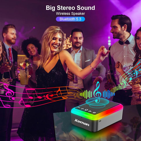 Gifts for Men Women, Cell Phone Stand with Bluetooth Speaker and Light, Portable Lanyard, Cool Tech Gifts for Dad Mom Husband, Unique Birthday Gif...