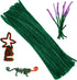 100 Pieces Pipe Cleaners Chenille Stem, Green Pipe Cleaners Set for DIY Arts Crafts Decorations (Green)...