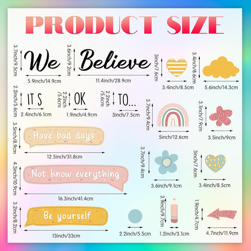 Boho Bulletin Board Set We Believe Motivational Classroom Decor Boho Positive Affirmations Cutouts for Teachers Classroom Bulletin Board School Wa...