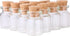 MaxMau 100 Count Small Glass Bottles with Corks,5ml Tiny Vials Clear Mini Jars Wooden Stopper for Art Crafts Storage Party Decoration Wedding Favo...