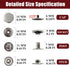 12 Sets Heavy Duty Leather Snap Fasteners Kit, 15mm Metal Snap Buttons Kit Press Studs Leather Rivets and Snaps for Clothing, Leather, Jeans, Jack...