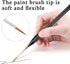 2 Pack Detail Paint Brushes Set, SourceTon Artist Paint Brushes Painting Supplies for Art Watercolor Acrylics Oil- 6 Pieces for Each Set- Black & ...