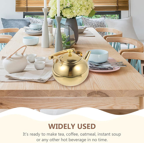 DOITOOL Stainless Steel Tea Kettle 1.5L Stovetop Tea Kettle, Classic Tea Kettle Food Grade Stainless Steel Teapot for Stove Top with Infuser and E...