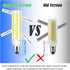 E11 LED Bulb Dimmable,100W Halogen Bulbs Equivalent,T4 Mini Candelabra LED Bulb Dimmable 10W 1000LM,Daylight White 6000K,120V 75W 100W JDE11 LED f...