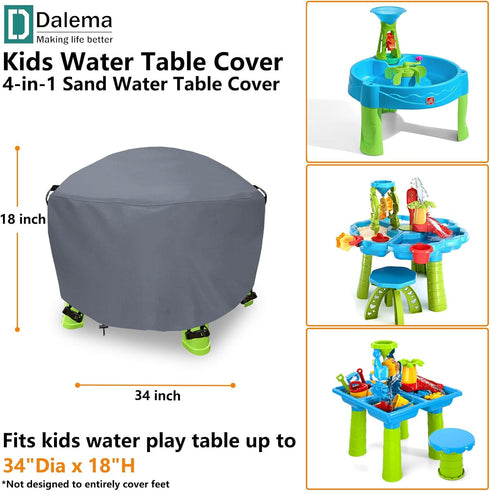 Water Table Cover Round,Outdoor Waterproof Kids Water Table Cover for Little Tikes Water Table,Toddle Water Play Table Toys Cover for Little Tikes...