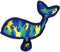Pet Lou Squeeze Me Glamorous Sea Warrior Camouflage Whale Dog Toy, Blue...
