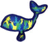 Pet Lou Squeeze Me Glamorous Sea Warrior Camouflage Whale Dog Toy, Blue...