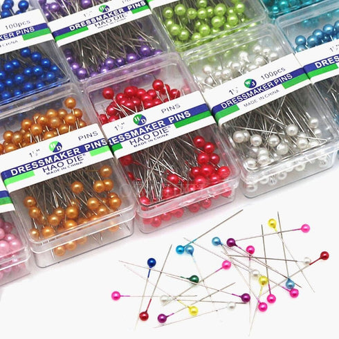 1200PCS Sewing Pins for Fabric, Straight Pins with Pearlized Ball Heads Long 1.6inch, Quilting Pins for Dressmaker, Jewelry DIY Decoration, Craft ...