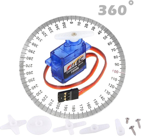 4PCS Feetech 9g FS90R Mini Micro Servo 360 Degree Continuous Rotation Servo Motor for Microbit Robotic Helicopter Airplane Boat...