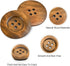 50 Pcs 2.36inch Large Wood Buttons, 4 Holes Big Size Round Sewing Button 60mm Natural Wooden Buttons for Craft DIY Projects Sewing Decoration Bag ...