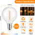 Mlambert G40 LED Replacement Light Bulbs for String Lights, Dimmable E12 Base Shatterproof Bulbs, 1W Equal to 5W, Amber Warm 2200K, 25Pack, Not So...