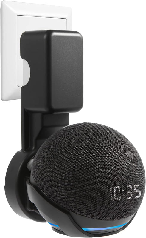 Wall Mount Holder for Dot 4th/5th Generation, Outlet Hanger for Dot 4th/5th Gen, Smart Speaker Stand, Space-Saving Accessories, Built-in Cable Man...