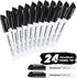Dabo&Shobo Dry Erase Markers 24 Pack, Low Odor Black Whiteboard Markers, Chisel Tip, Perfect for Writing on Whiteboard Mirrors Glass In School, Of...