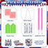 Memorywuu 3 Pcs 4th of July Diamond Art Kits Patriotic Diamond Painting Hanging Door Sign DIY Memorial Day Diamond Wall Decor Gnome Diamond Art Ad...