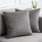 lalaLOOM Velvet Throw Pillow Covers, Set of 2, 18x18 Decorative Square Pillows Home Decor, Soft Accent Cases, Silky Machine Washable Pillowcases f...