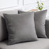 lalaLOOM Velvet Throw Pillow Covers, Set of 2, 18x18 Decorative Square Pillows Home Decor, Soft Accent Cases, Silky Machine Washable Pillowcases f...