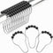 Amazer Black Shower Curtain Hooks, Decorative Rust Proof Acrylic Balls Shower Curtain Hooks, Stainless Steel Shower Hooks for Shower Curtain Bathr...