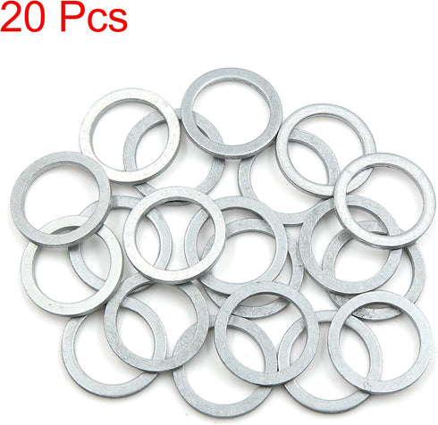 X AUTOHAUX 20pcs Engine Oil Crush Washers Drain Plug Gaskets 18mm ID. 23.9mm OD. for Car...
