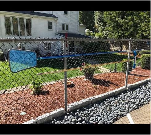YYST Chain Link Fence Hangers for Link Fence, Chain Fence -to Hold Poles,Brushes,Leaf Rakes,etc Up to 2 Pound - No Pool Accessories (2)...