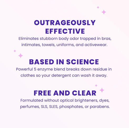 Lume Laundry Stink Eraser - Detergent Booster & Sink Soak - Eliminates Body Odor In Clothes - Odor Blasting Enzyme Blend - Makes Your Detergent Wo...