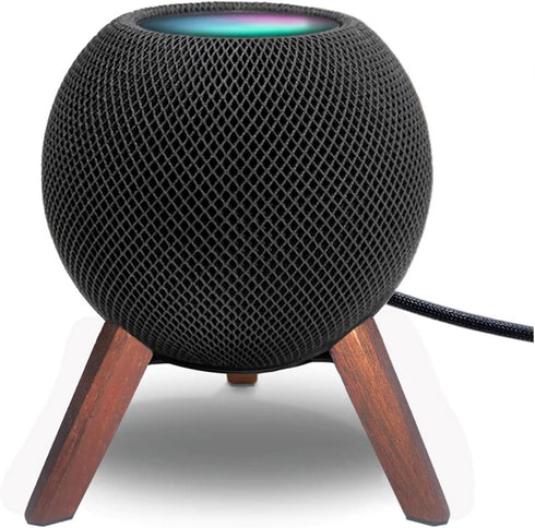 Real Wood Stand for Homepod Mini Wooden Tripod with Metal Frame for Home pod Mini Speaker Mounts Holders Black Walnut...