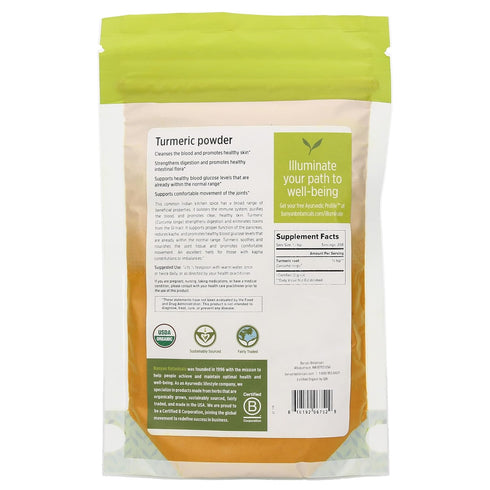 Banyan Botanicals Turmeric Powder - USDA Organic, 1/2 lb - Curcuma longa - Traditional Cooking Spice That Promotes Digestion Overall Health, and W...