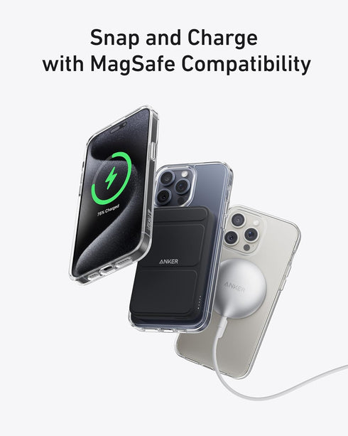 Anker for iPhone iPhone 13 Pro Case, Compatible with MagSafe, Military-Grade Protection, Yellowing Resistant, Scratch-Resistant Back, Magnetic Pho...