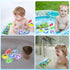 Light Up Bath Toys for Toddlers Kids Baby Boys, No Hole Dinosaur Bath Toys with Bath Book & Organizer, Led Light Bath Time Water Toys for Bath Tub...