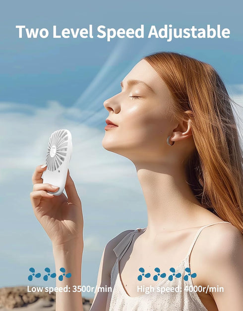 Aluan Handheld Fan Mini Fan Powerful Small Personal Portable Fan Speed Adjustable USB Rechargeable Cooling for Kids Girls Boys Woman Home Office T...