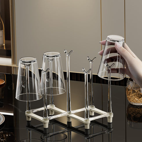 Bottle Drying Rack-Retractable Bottle Drying Rack-Drinking Glass Drainer Stand-Pp Material-Cup Drying Rack-Tumbler Stand for Drying-2 Pack...