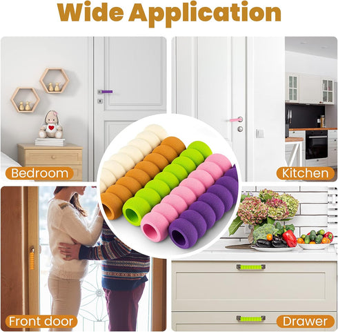 ISKYBOB Set of 5 Door Knob Covers Door Handle Foam Safety Cover Guard Protector for Kid...