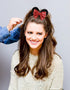 Mouse Ear Hair Scrunchies for Women, Cute Snow White Hair Bow Scrunchies for Girls Velvet Mouse Ears Hair Ties for Ponytail Party Favors Cosplay C...