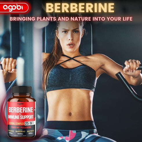 Premium Berberine Supplement with Ceylon, Ashwagandha, Turmeric, Milk Thistle, Elderberry & Black Pepper - Supports Immune System, Cardiovascular ...