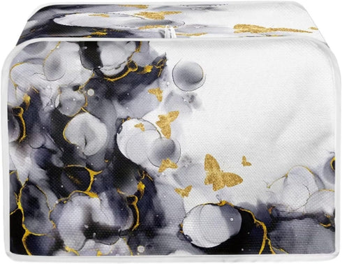 Marbling Butterfly Print 2 Slice Toaster Dust Cover, Kitchen Small Appliance, Anti Dust and Fingerprint Bread Machine Cover...