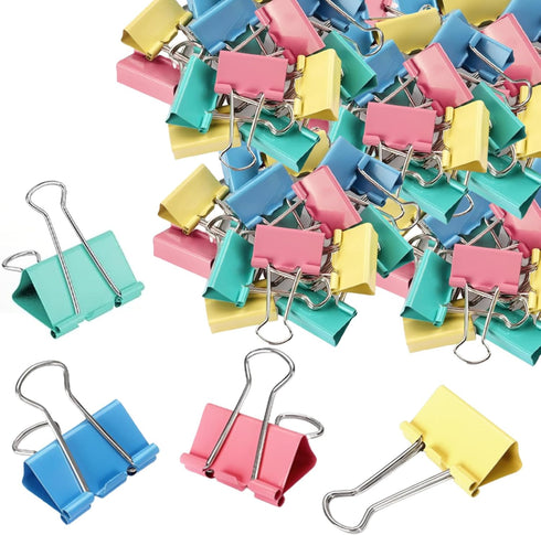 Colored Small Binder Clips 0.75 Inch(100 Pack), Small Binder Clips Micro Clips Paper Clamps for Office and Home Supplies...