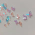 3D Butterflies Nail Art Charms, Maxleaf 200PCS Cute Nail Rhinestones Kit 3D Crystal Nail Butterflies Resin Nail Art Manicures Nail Accessories for...