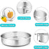 P&P CHEF Cake Pan Set of 2, Stainless Steel Round Baking Layer Cake Pans, Non Toxic & Healthy, Leak-proof & Easy Clean, Mirror Finish & Easy Relea...
