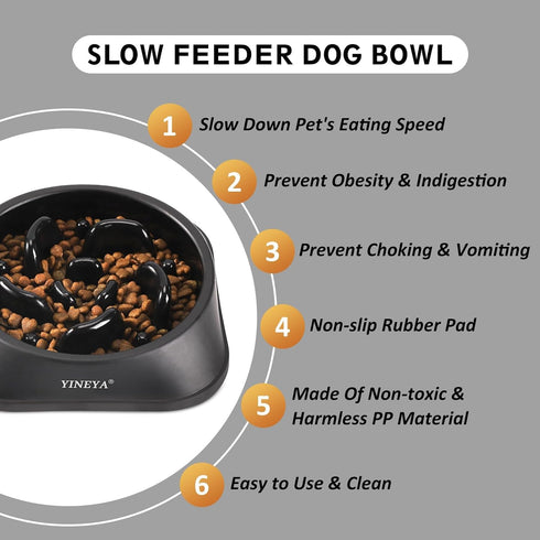 Slow Feeder Dog Bowls Small Breed, Dog Slow Feeder Bowl, Dog Food Bowls Slow Feeder, Small Dog Bowl Slow Feeder, Dog Puzzle Feeder Bowls, Dog Bowl...