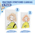 FUMILE Stretched Canvas for Painting, Canvases for Painting Multi 4 Pack 5x7,8x10 (2 of Each), Cotton Primed Acid Free Blank Canvases for Painting...