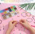 Acejoz Evil Eye Charms/Bracelet Making Kit with Glass Seed Clay Beads and Elastic String for Bracelets, Gold, 2702 Pieces...