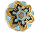 20 pcs Vintage Enamel Flower Metal Shank Sewing Coat Buttons -18mm -11/16"...