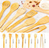 Wooden Spoons for Cooking 7-Piece, Kitchen Nonstick Bamboo Cooking Utensils Set, Durable and Healthy Bamboo Wooden Spatula Spoon for Cooking, Eisi...