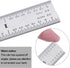 eBoot 2 Pack Stainless Steel Ruler Machinist Engineer Ruler, Rigid Metal Ruler with Inch Graduations 1/8, 1/16, 1/32, 1/64 Inch for Engineering, S...