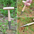 1PC Stainless Steel Sow Dibbler with Wooden Handle Dibber Garden Tool Lightweight Sturdy Hand Held Bulb Planter for Digging Seeding Transplanting ...
