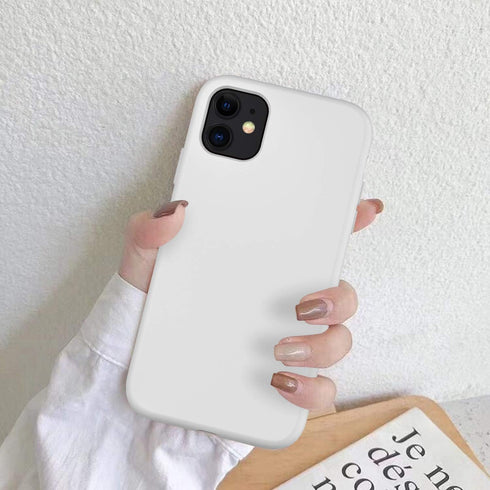 DEENAKIN Compatible with iPhone 11 Case with Screen Protector, Silicone Gel Rubber Bumper Cover,Slim Fit Shockproof Protective Phone Cover White...